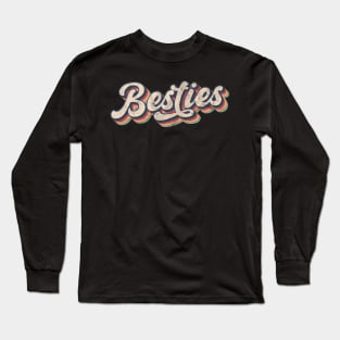 Retro Besties Best Friend Matching Gift Long Sleeve T-Shirt